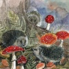 Alex Clark 14x14cm Wenskaart - Hedgehogs